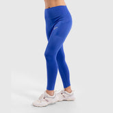 Solid Mid Rise Legging in Blue - Sporty Pro